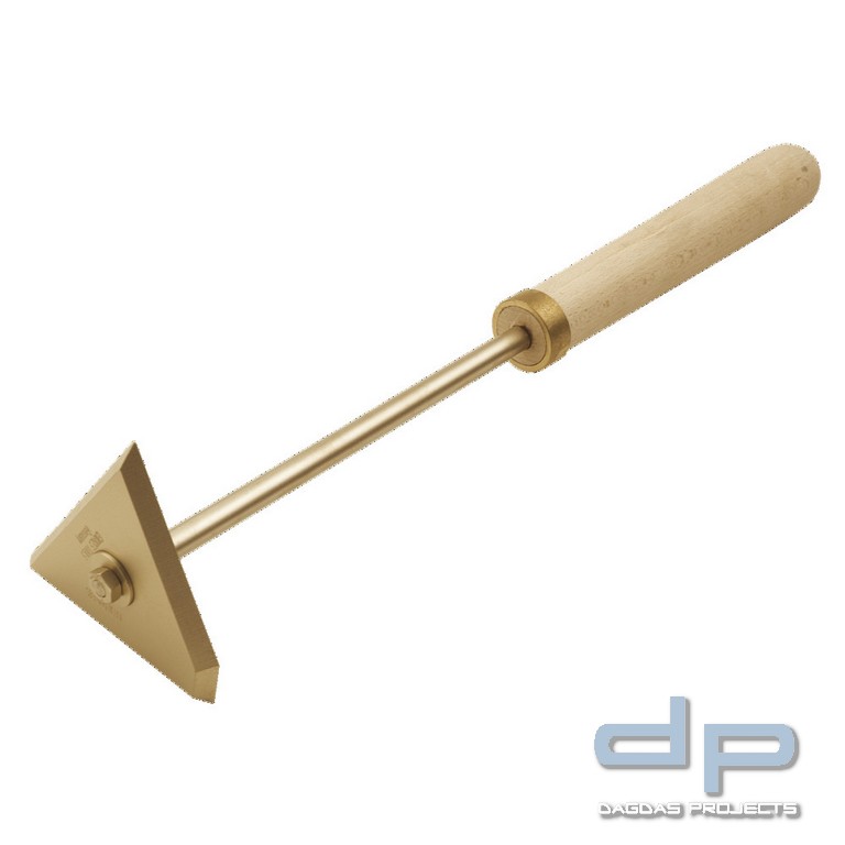 Dreikant-Plattenschaber funkenfrei, Klinge 100 x 70 mm, Länge 420 mm