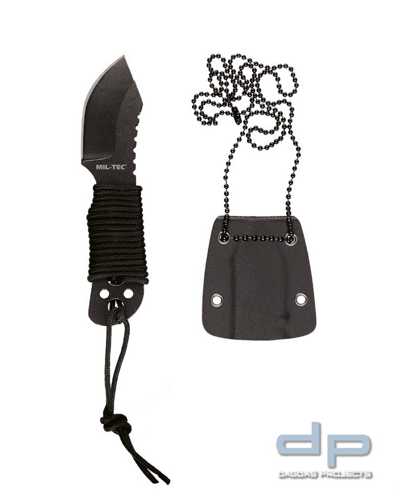 NECK KNIFE PARACORD M.KETTE 10,5CM VPE 6