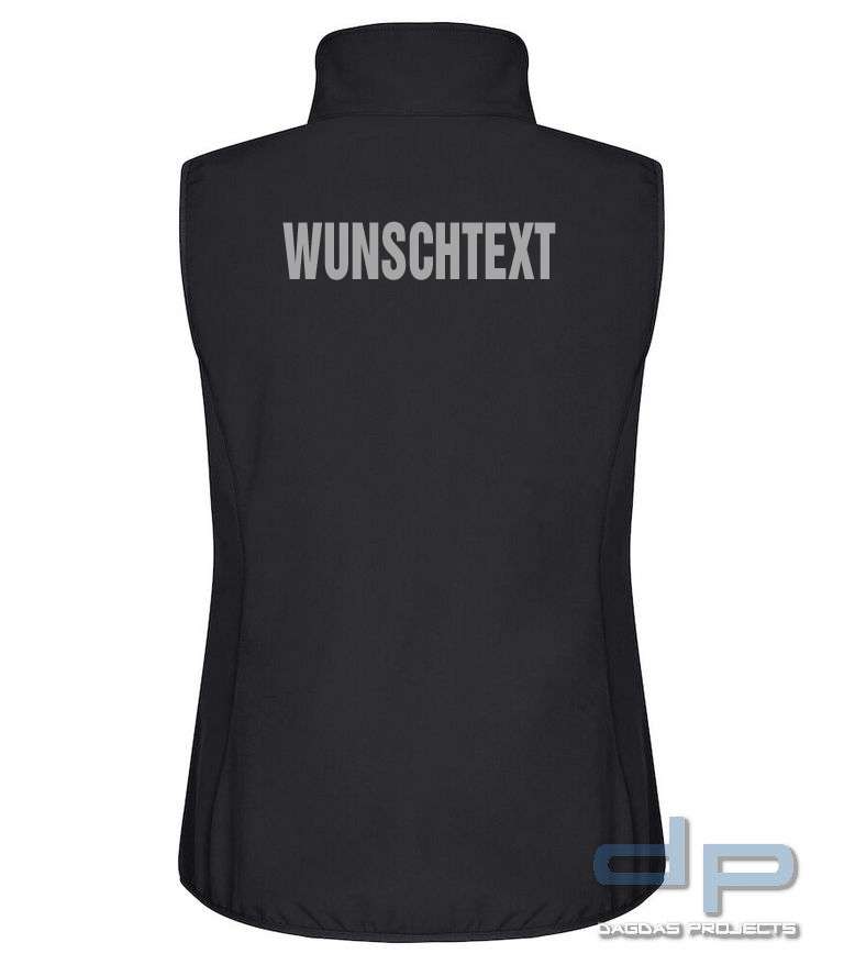 Behörden Classic Softshell Vest Lady in verschiedenen Farben mit Aufdruck nach Wunsch auf Brust und