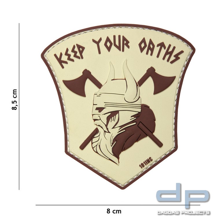 Emblem 3D PVC Keep Our Oarths beige