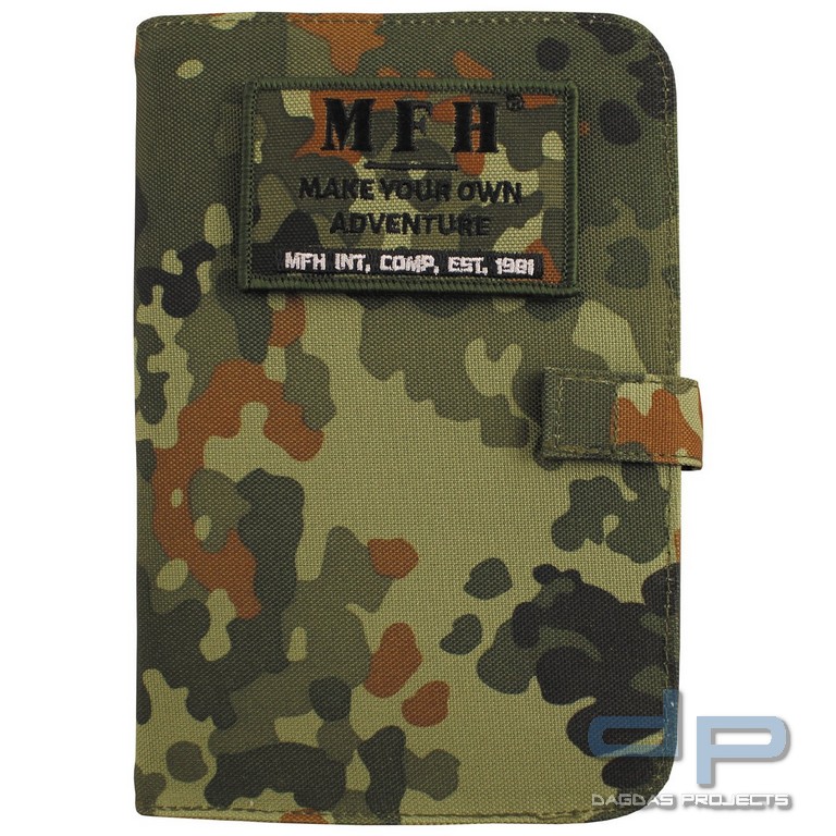 Terminplaner, A6, flecktarn, Ringbuchhalterung, Blätter