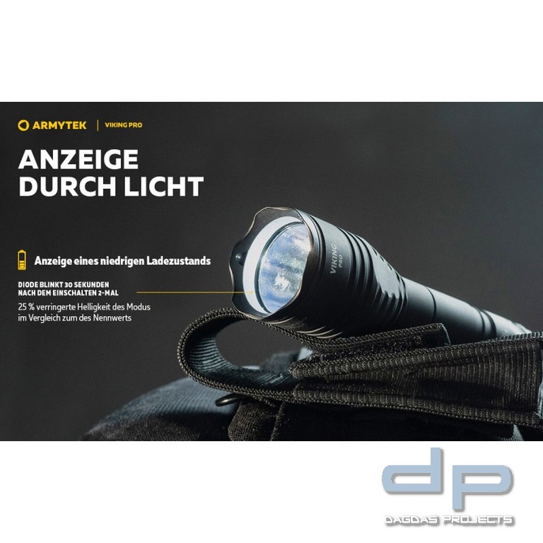 ARMYTEK Taschenlampe Viking Pro inkl. Akku