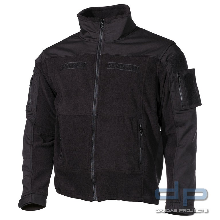 Fleece-Jacke, "Combat", Schwarz