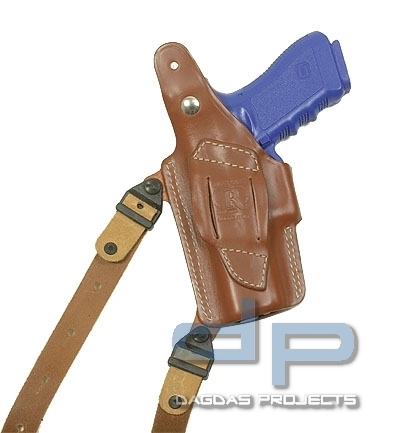 Radar Schulter-/Gürtelholster Braun Glock - Rechts
