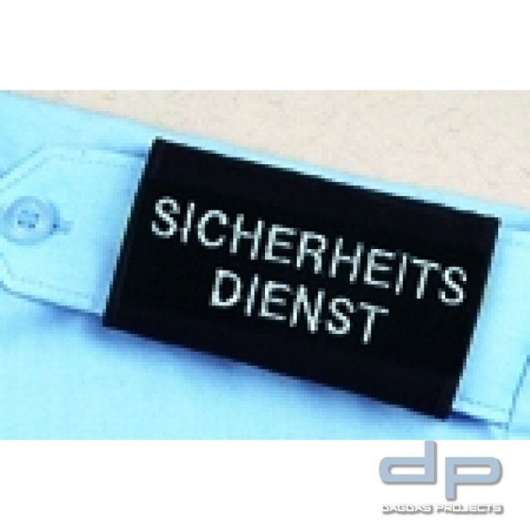 Schulterschlaufen Paar SICHERHEITSDIENST Weiss passend für Pilotenhemden