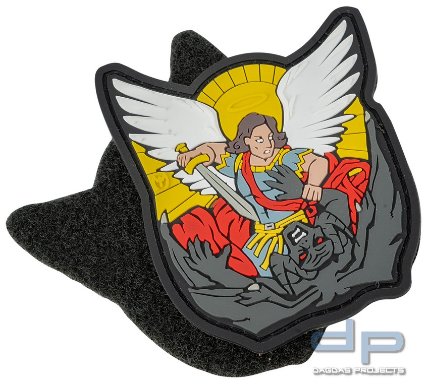 Maxpedition Patch Saint Michael in Grau und Gelb