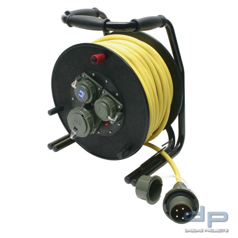 Dönges-Vollgummi-Leitungsroller THW, 230/400 V, 50 m, L3/L