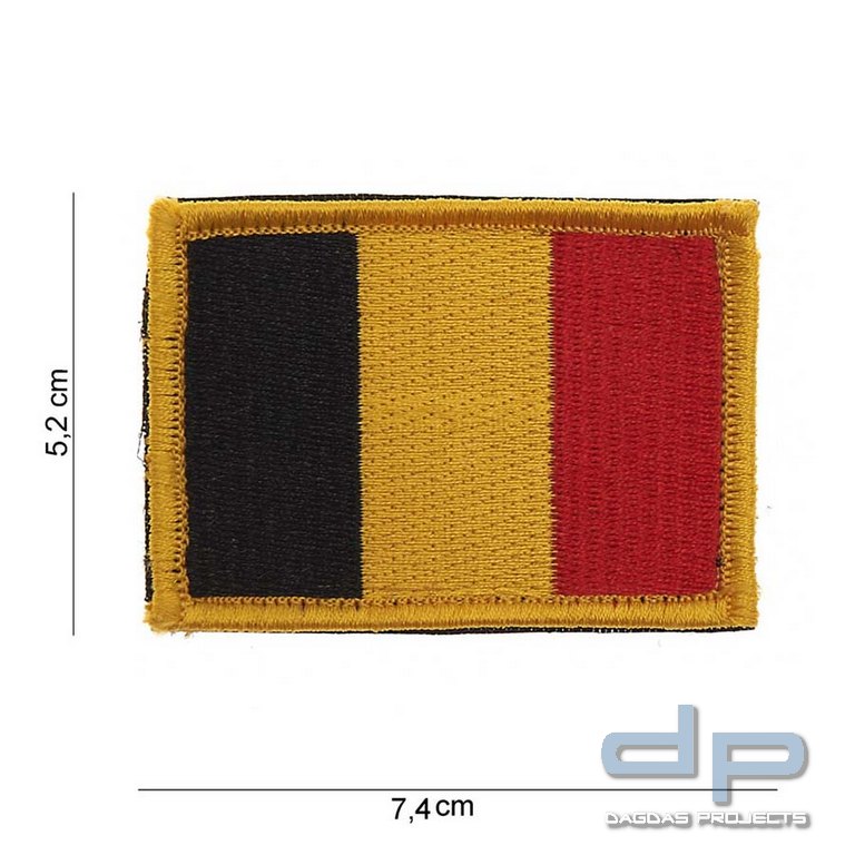 Emblem Stoff Flagge Belgien mit Klettband