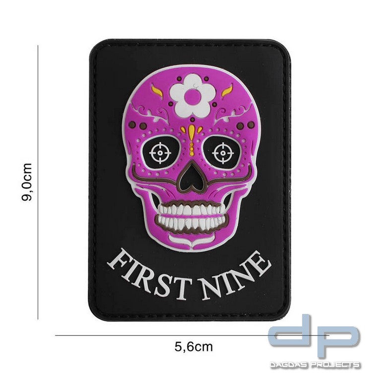 Emblem 3D PVC First nine rechteck rosa