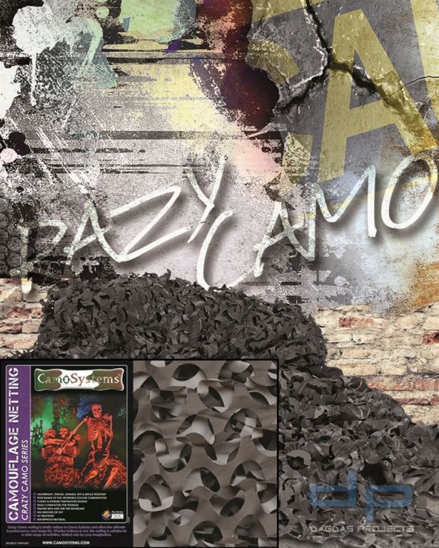 NETZ PRO CRAZY CAMO 2,0X3,0 SCHWARZ 2er Pack