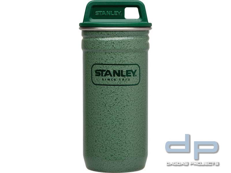 Stanley Shot Glass Becher-Set, 4x59ml, 18/8 Edelstahl, Hammerschlag grün, Transportbehälter