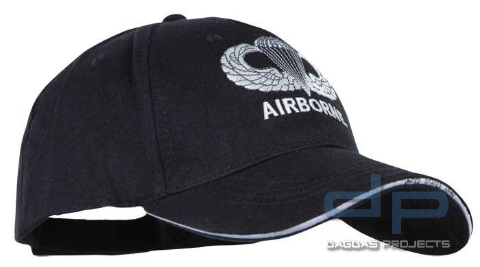 Baseball Cap Schwarz 3-D Airborne