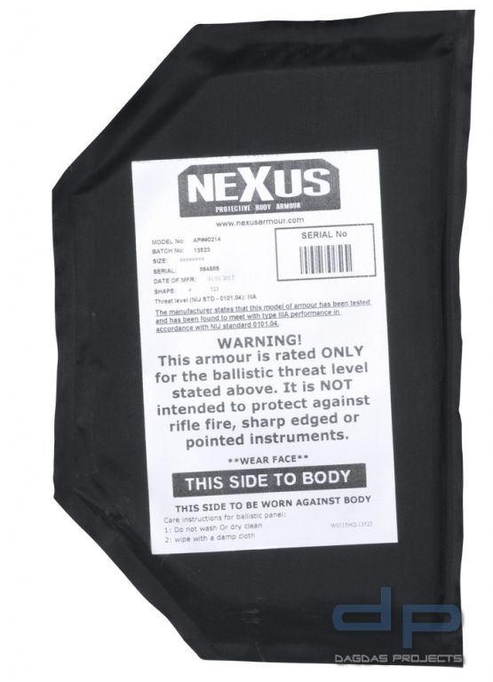 NEXUS Ballistik NIJ IIIa für Warrior Drop Down Pouch