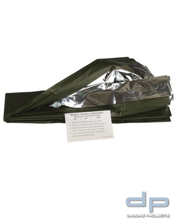 SURVIVALDECKE SILBER/OLIV 10 Stück