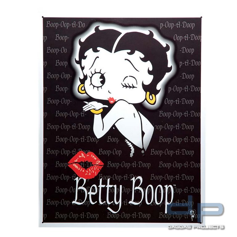 Metall platte gross Betty Boop
