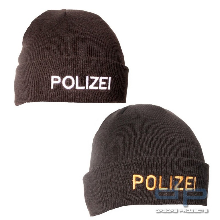 Strick Watch Cap bestickt - POLIZEI