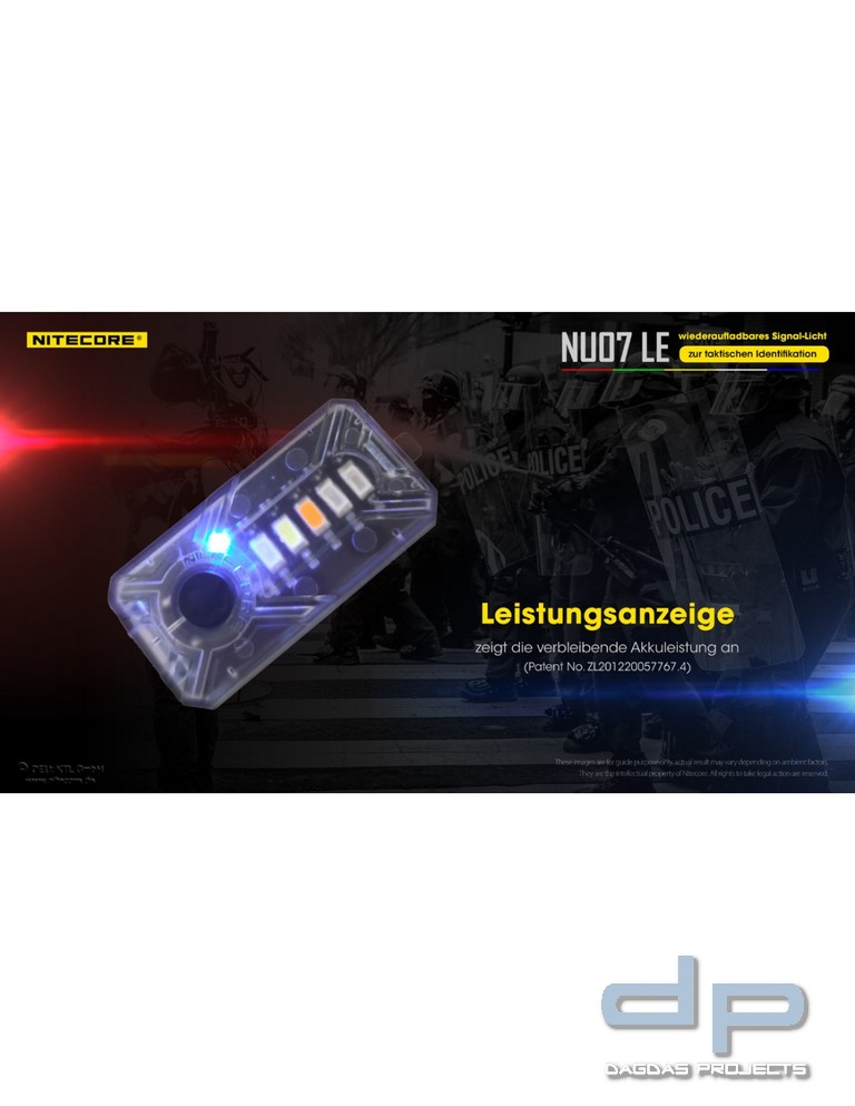 NiteCore® mehrfarbige - Signalleuchte -NU07LE-