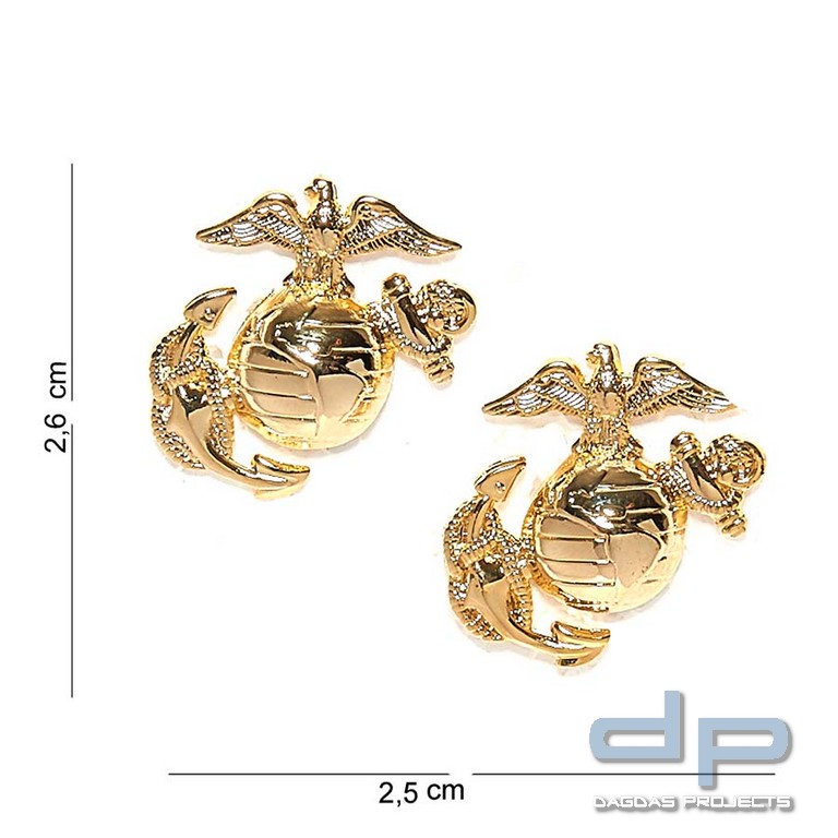 Emblem USMC Gold 2 Stck.