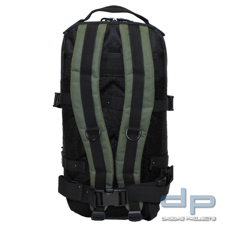 Rucksack, "Assault-Travel", Laser, schwarz/oliv