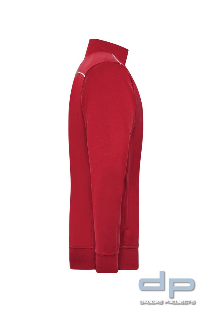Sweat Jacke dp S-Serie mit Wunschtext in rot Größe M