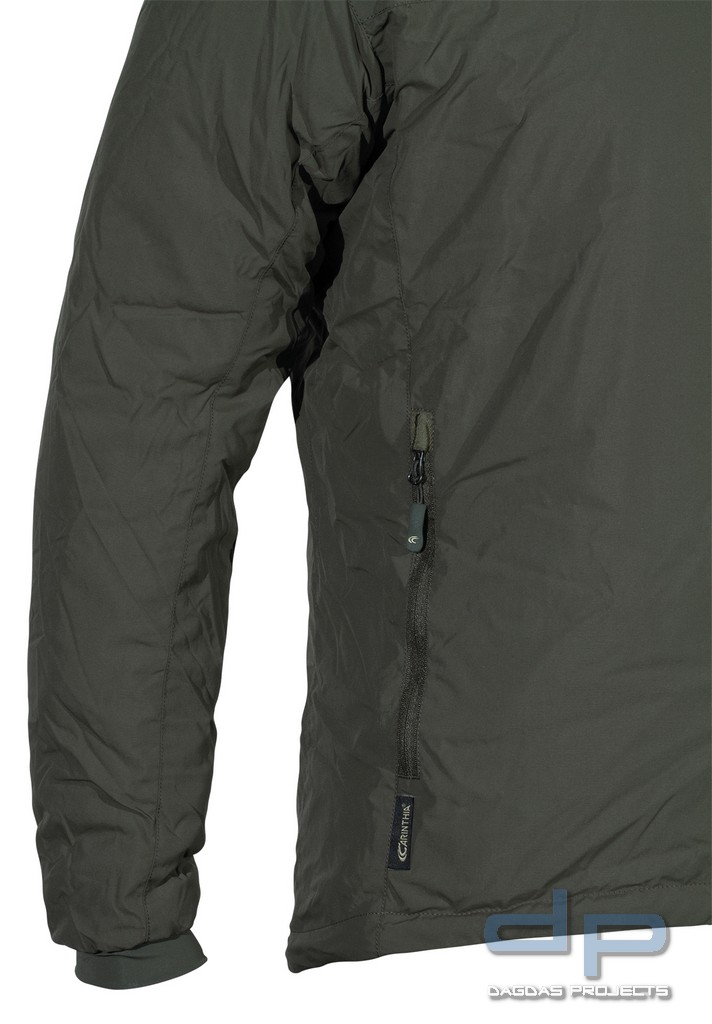 CARINTHIA G-LOFT WINDBREAKER JACKET in schwarz und oliv