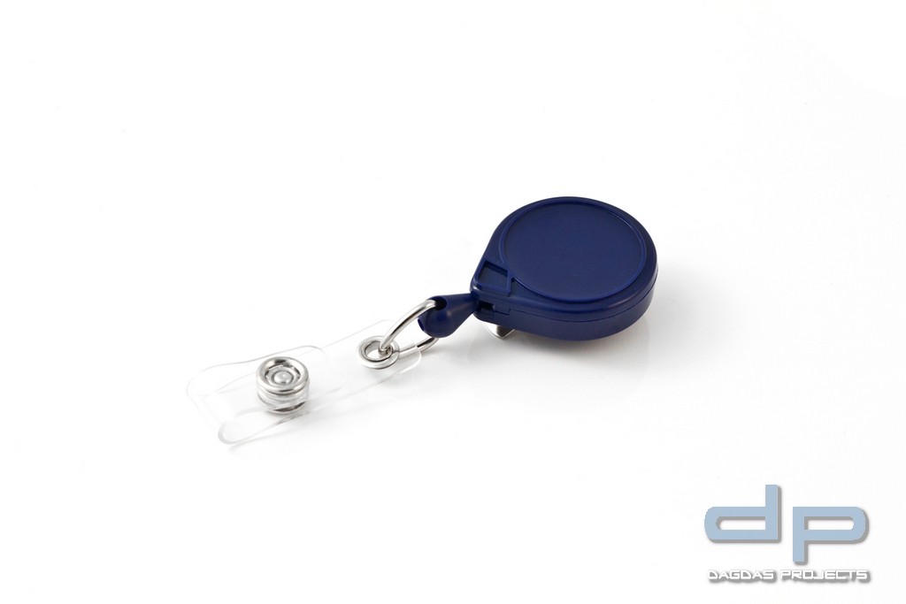 MINI-BAK ID ® - der original Kartenhalter mit Rückholautomat Clip blau