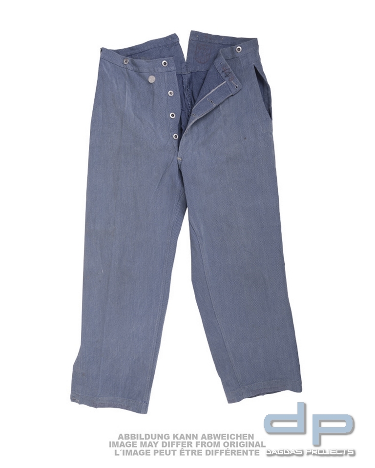 SCHWEIZ.WORK PANTS JEANSBLAU GEWASCHEN A.A.GEBR. VPE 5