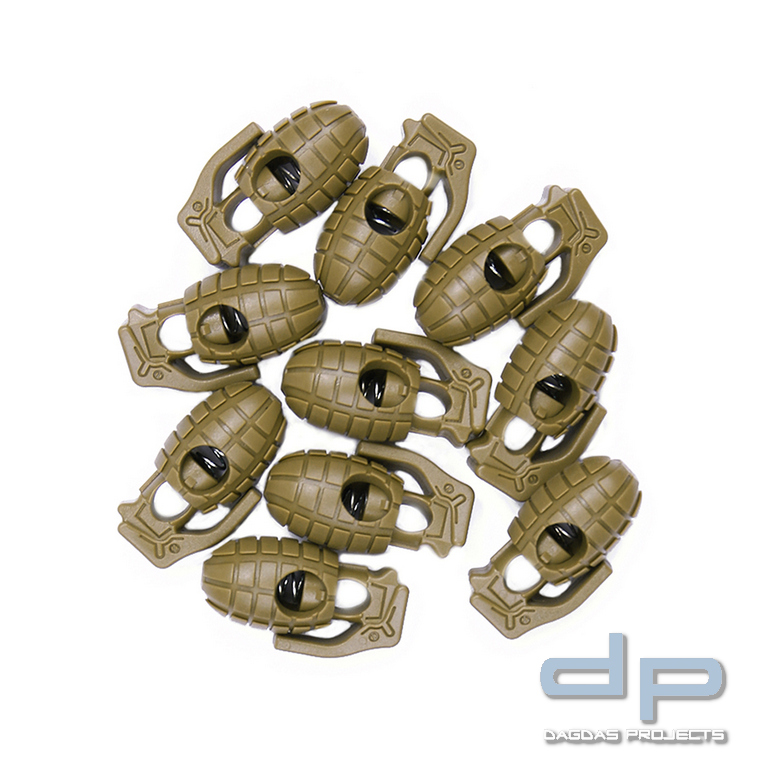Tactical cord stopper handgranate set 10 stck. in verschiedenen Farben