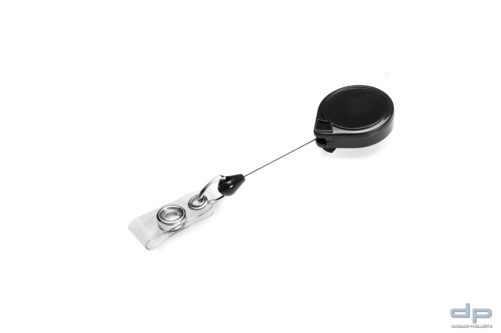 MINI-BAK ID ® - der original Kartenhalter mit Rückholautomat Clip, schwarz