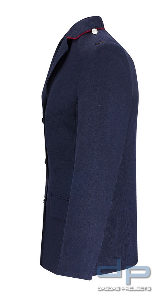 Damen Uniformjacke mit Kragenbiese karmesinrot und Vorrichtung für Schulterstücke