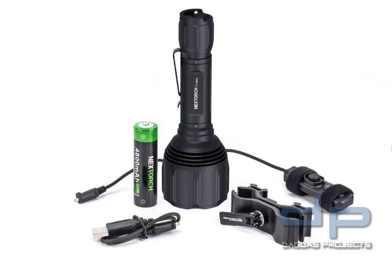 NEXTORCH T7 MAX SET Jagdtaschenlampe - Jagdlampe mit 1.100 Meter Leuchtweite
